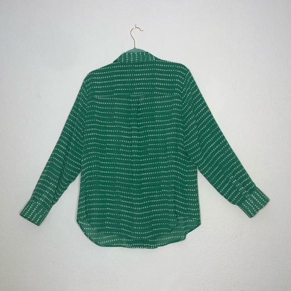 Coldwater Creek Green polkadot button-down - Picture 3 of 3
